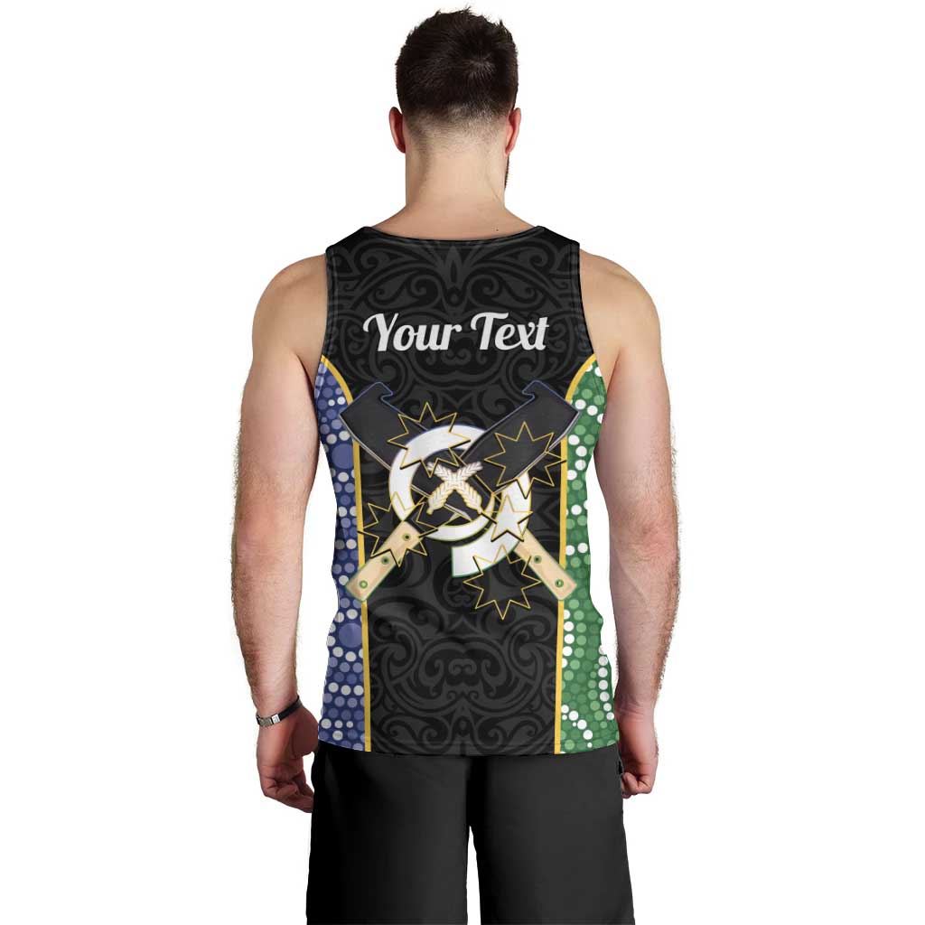 Personalised South Sea Islanders National Recognition Day Men Tank Top Australia Aboriginal Vanuatu Pig Tusk