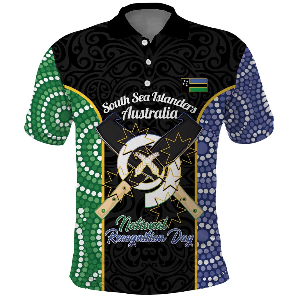 Personalised South Sea Islanders National Recognition Day Polo Shirt Australia Aboriginal Vanuatu Pig Tusk