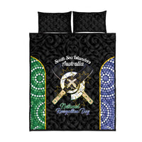 Personalised South Sea Islanders National Recognition Day Quilt Bed Set Australia Aboriginal Vanuatu Pig Tusk