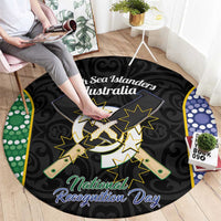 Personalised South Sea Islanders National Recognition Day Round Carpet Australia Aboriginal Vanuatu Pig Tusk