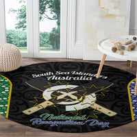 Personalised South Sea Islanders National Recognition Day Round Carpet Australia Aboriginal Vanuatu Pig Tusk