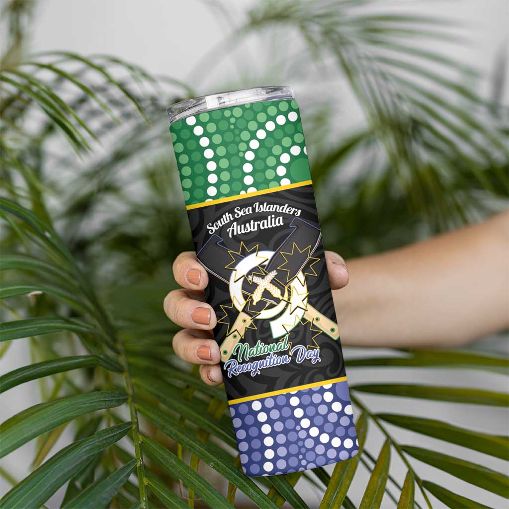 Personalised South Sea Islanders National Recognition Day Skinny Tumbler Australia Aboriginal Vanuatu Pig Tusk