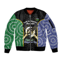 Personalised South Sea Islanders National Recognition Day Sleeve Zip Bomber Jacket Australia Aboriginal Vanuatu Pig Tusk