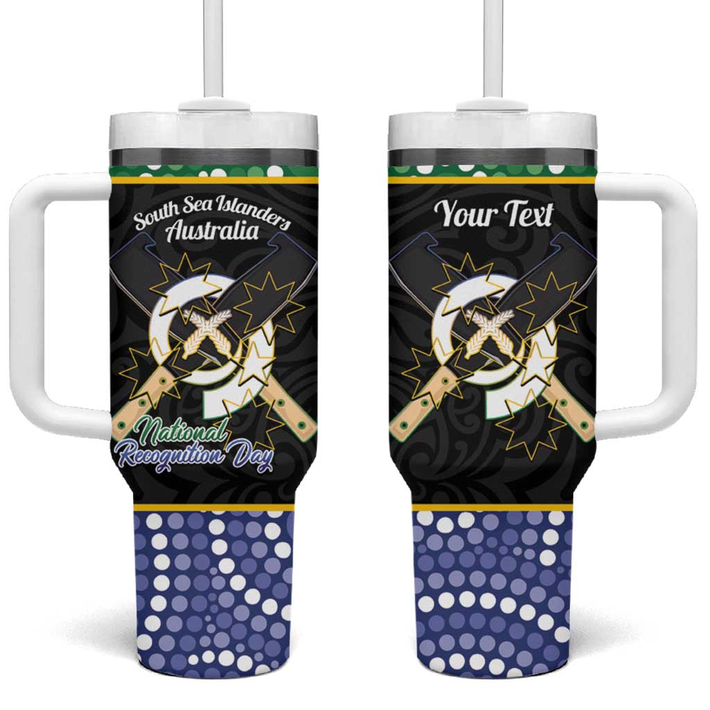 Personalised South Sea Islanders National Recognition Day Tumbler With Handle Australia Aboriginal Vanuatu Pig Tusk