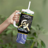 Personalised South Sea Islanders National Recognition Day Tumbler With Handle Australia Aboriginal Vanuatu Pig Tusk