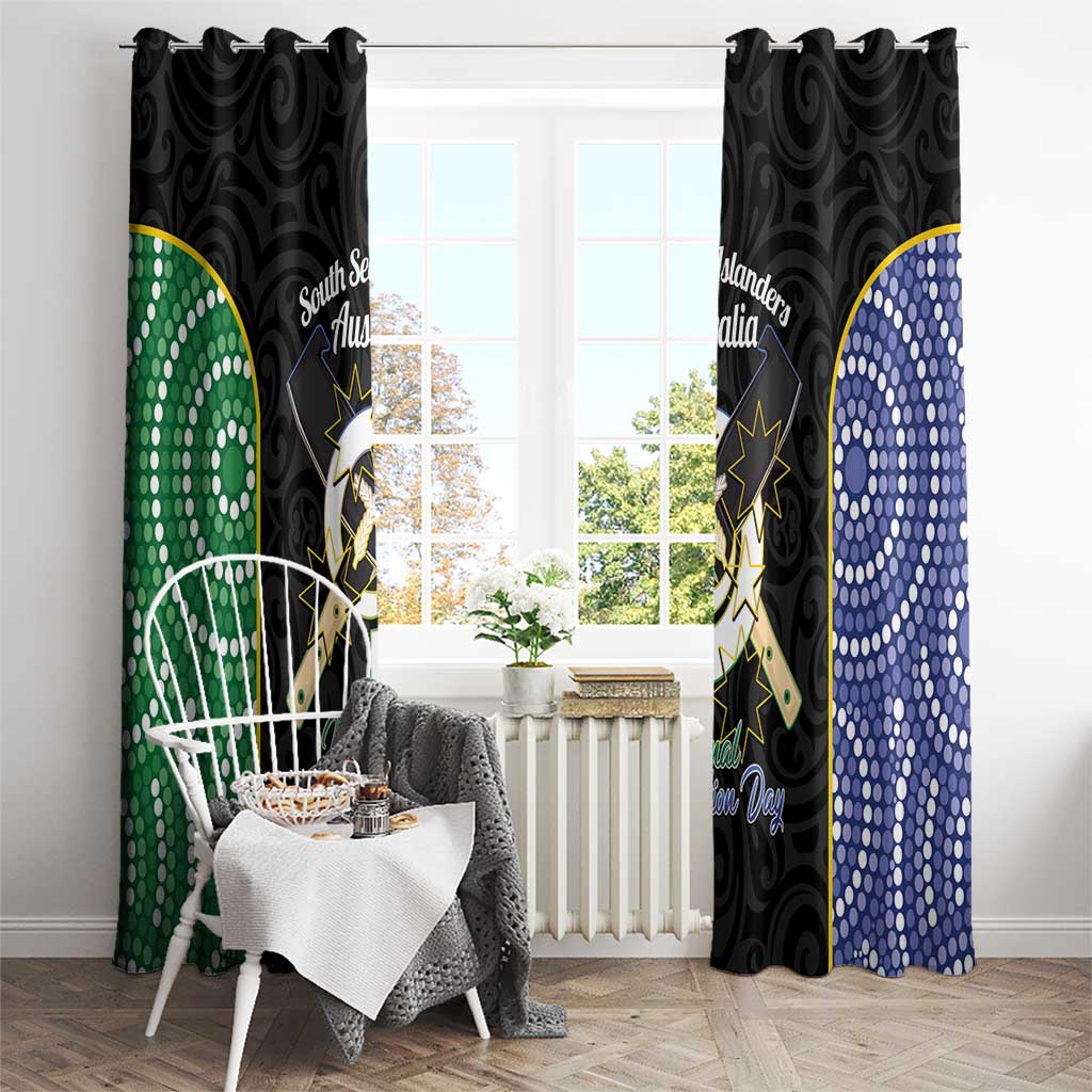 Personalised South Sea Islanders National Recognition Day Window Curtain Australia Aboriginal Vanuatu Pig Tusk