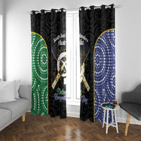 Personalised South Sea Islanders National Recognition Day Window Curtain Australia Aboriginal Vanuatu Pig Tusk