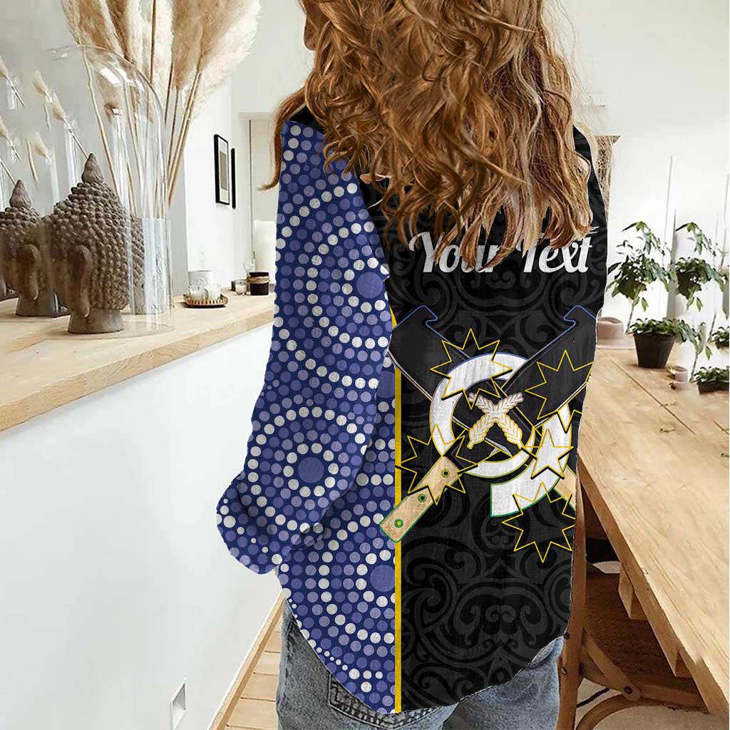 Personalised South Sea Islanders National Recognition Day Women Casual Shirt Australia Aboriginal Vanuatu Pig Tusk