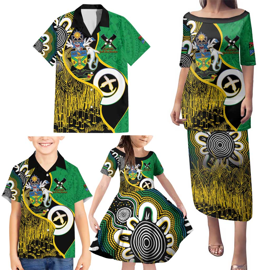 Australian South Sea Islanders National Recognition Day Family Matching Puletasi and Hawaiian Shirt Solomon Islands And Vanuatu Culture