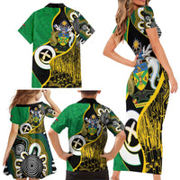 Australian South Sea Islanders National Recognition Day Family Matching Short Sleeve Bodycon Dress and Hawaiian Shirt Solomon Islands And Vanuatu Culture