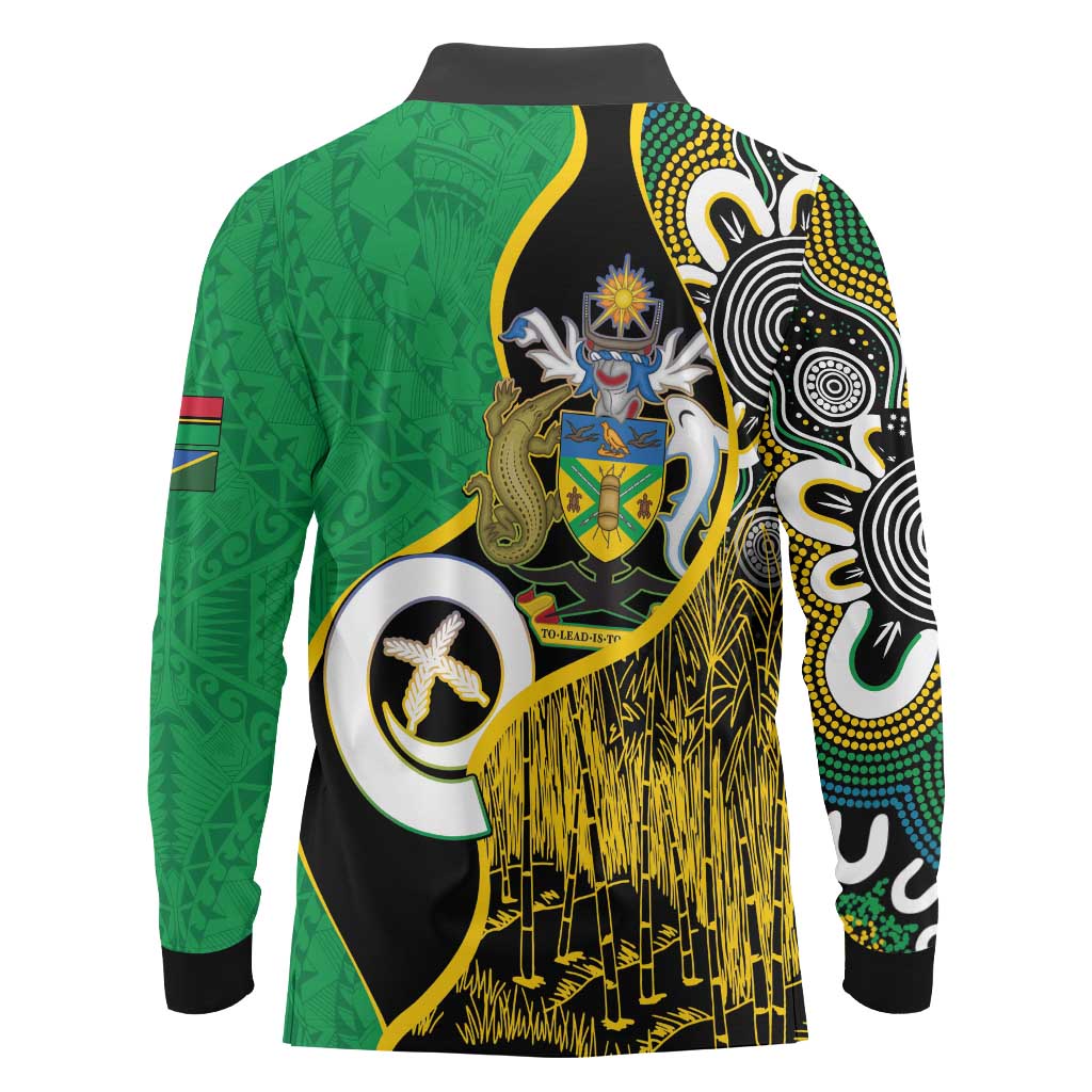 Australian South Sea Islanders National Recognition Day Long Sleeve Polo Shirt Solomon Islands And Vanuatu Culture