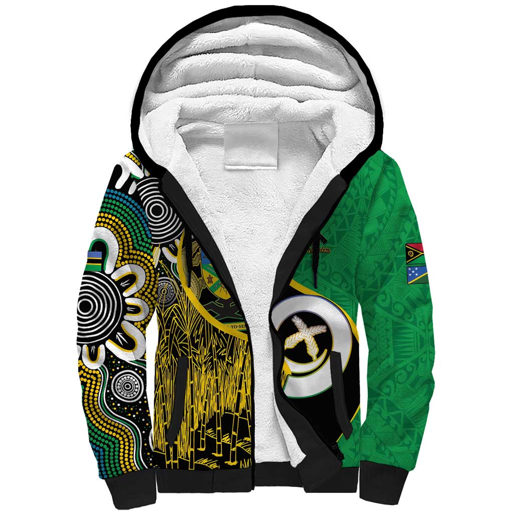 Australian South Sea Islanders National Recognition Day Sherpa Hoodie Solomon Islands And Vanuatu Culture