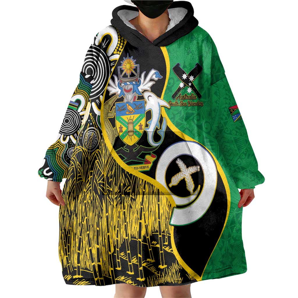 Australian South Sea Islanders National Recognition Day Wearable Blanket Hoodie Solomon Islands And Vanuatu Culture
