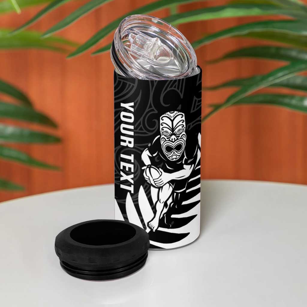 New Zealand Silver Fern Rugby 4 in 1 Can Cooler Tumbler All Black Go Champions Maori Pattern LT14