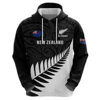 Custom New Zealand Silver Fern Rugby Hoodie All Black Go Champions Maori Pattern LT14