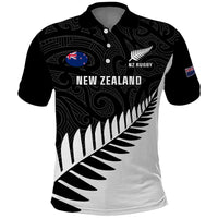 Custom New Zealand Silver Fern Rugby Polo Shirt All Black Go Champions Maori Pattern LT14
