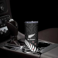 New Zealand Silver Fern Rugby Skinny Tumbler All Black Go Champions Maori Pattern LT14