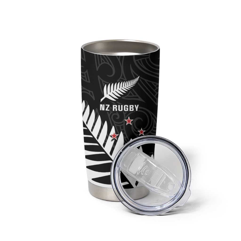 New Zealand Silver Fern Rugby Tumbler Cup All Black Go Champions Maori Pattern LT14