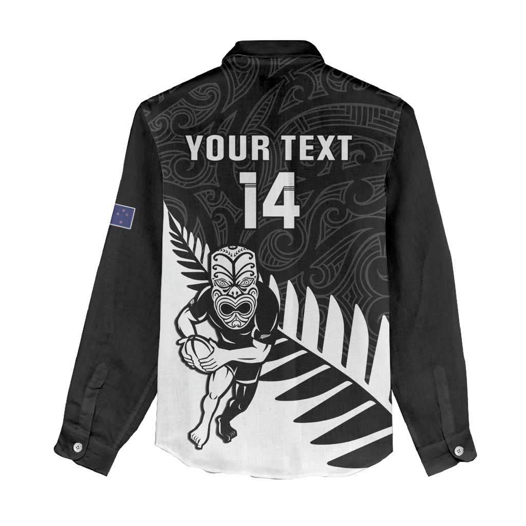 Personalised New Zealand Silver Fern Rugby Women Casual Shirt All Black Go Champions Maori Pattern LT14