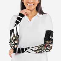 Personalised New Zealand Darts Arm Sleeves Silver Fern Aotearoa Maori Pattern - Polynesian Pride