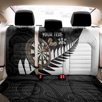 Personalised New Zealand Darts Back Car Seat Cover Silver Fern Aotearoa Maori Pattern - Polynesian Pride