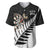 Personalised New Zealand Darts Baseball Jersey Silver Fern Aotearoa Maori Pattern - Polynesian Pride