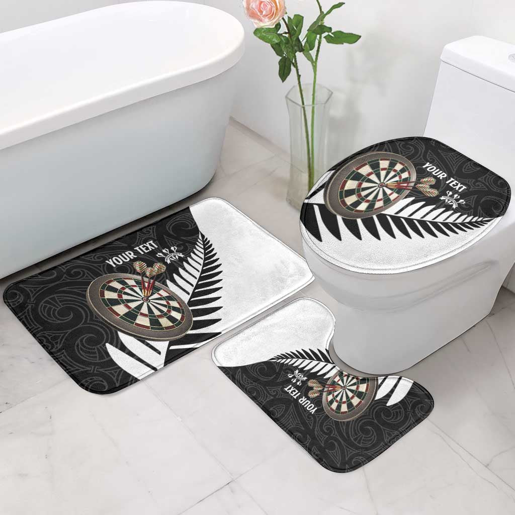 Personalised New Zealand Darts Bathroom Set Silver Fern Aotearoa Maori Pattern - Polynesian Pride