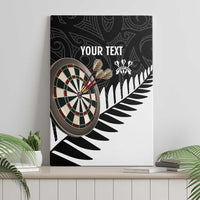 Personalised New Zealand Darts Canvas Wall Art Silver Fern Aotearoa Maori Pattern - Polynesian Pride