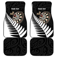 Personalised New Zealand Darts Car Mats Silver Fern Aotearoa Maori Pattern - Polynesian Pride