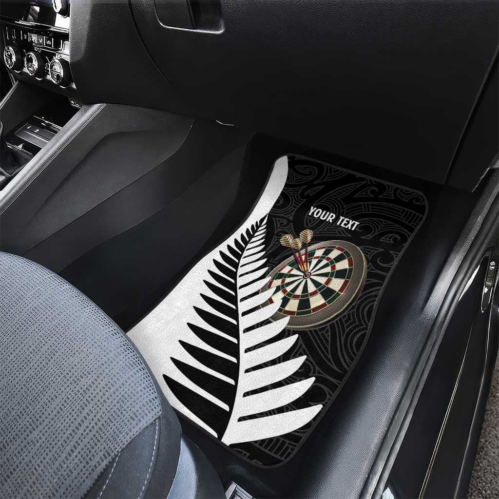 Personalised New Zealand Darts Car Mats Silver Fern Aotearoa Maori Pattern - Polynesian Pride
