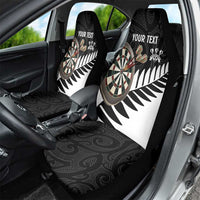 Personalised New Zealand Darts Car Seat Cover Silver Fern Aotearoa Maori Pattern - Polynesian Pride