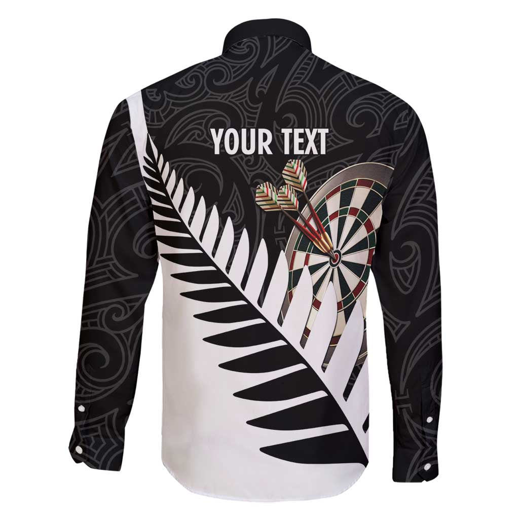 Personalised New Zealand Darts Family Matching Puletasi and Hawaiian Shirt Silver Fern Aotearoa Maori Pattern - Polynesian Pride