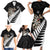 Personalised New Zealand Darts Family Matching Short Sleeve Bodycon Dress and Hawaiian Shirt Silver Fern Aotearoa Maori Pattern - Polynesian Pride