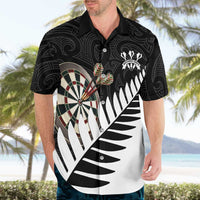 Personalised New Zealand Darts Hawaiian Shirt Silver Fern Aotearoa Maori Pattern - Polynesian Pride