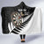 Personalised New Zealand Darts Hooded Blanket Silver Fern Aotearoa Maori Pattern - Polynesian Pride