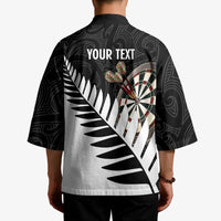 Personalised New Zealand Darts Kimono Silver Fern Aotearoa Maori Pattern - Polynesian Pride