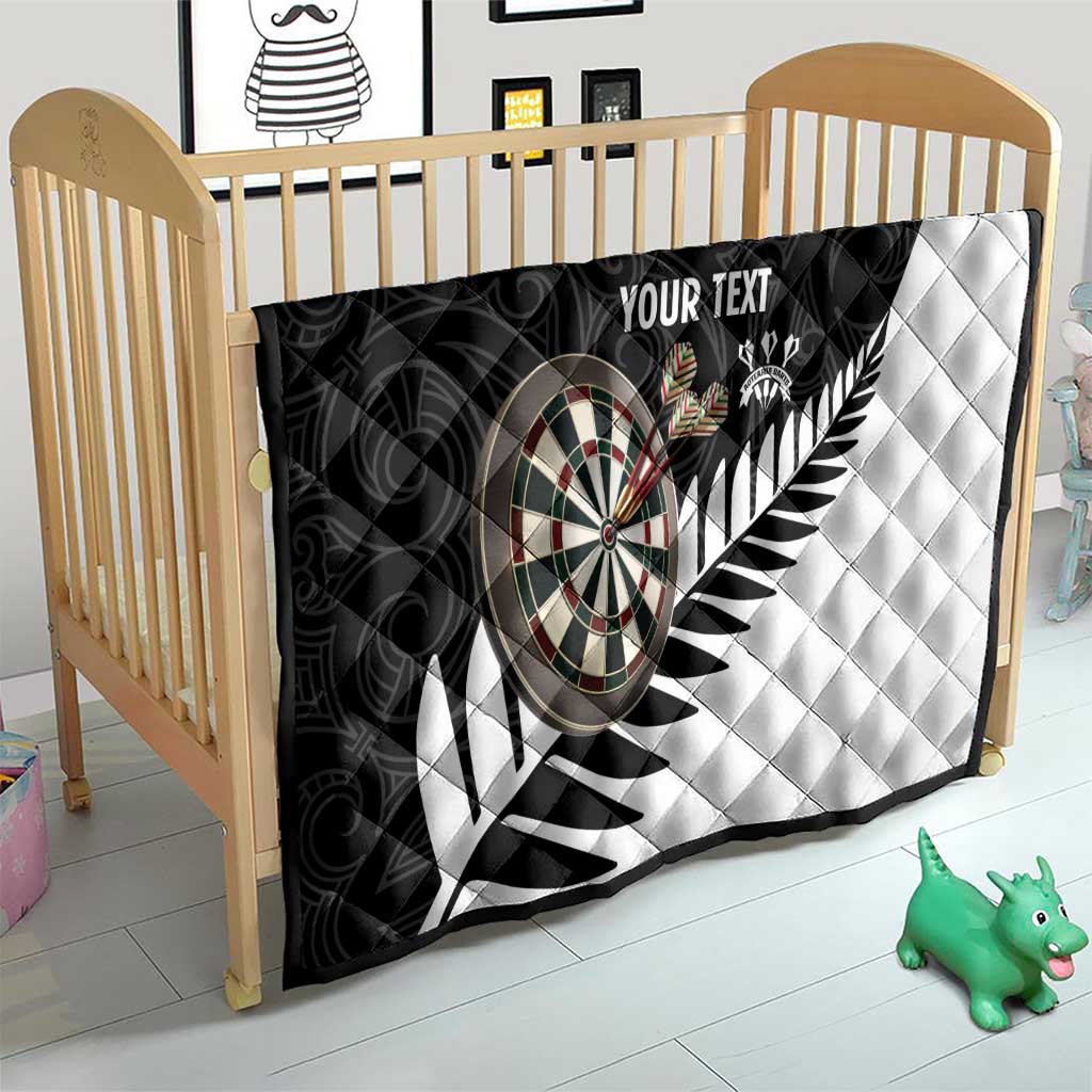 Personalised New Zealand Darts Quilt Silver Fern Aotearoa Maori Pattern - Polynesian Pride