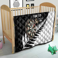 Personalised New Zealand Darts Quilt Silver Fern Aotearoa Maori Pattern - Polynesian Pride