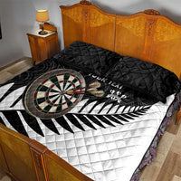 Personalised New Zealand Darts Quilt Bed Set Silver Fern Aotearoa Maori Pattern - Polynesian Pride