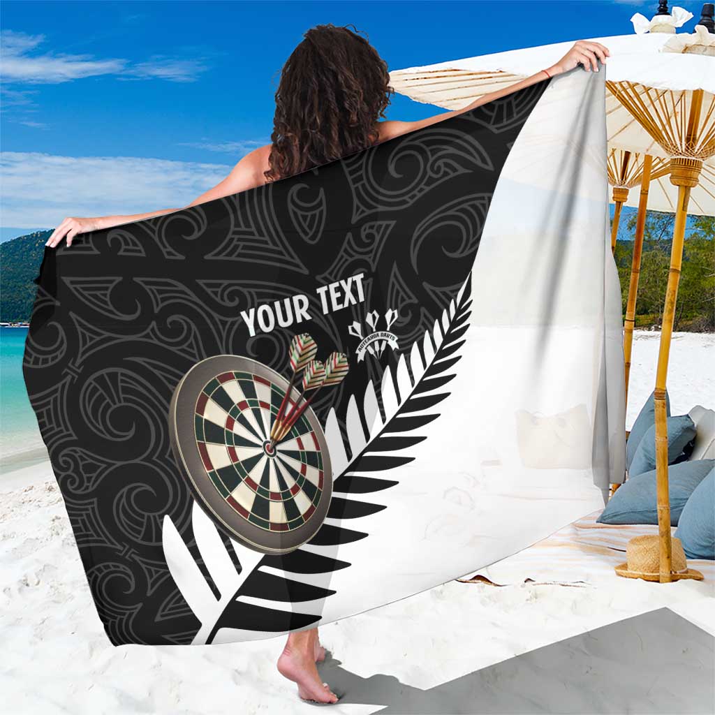 Personalised New Zealand Darts Sarong Silver Fern Aotearoa Maori Pattern - Polynesian Pride