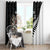 Personalised New Zealand Darts Window Curtain Silver Fern Aotearoa Maori Pattern - Polynesian Pride