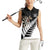Personalised New Zealand Darts Women Sleeveless Polo Shirt Silver Fern Aotearoa Maori Pattern - Polynesian Pride