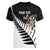 Personalised New Zealand Darts Women V-Neck T-Shirt Silver Fern Aotearoa Maori Pattern - Polynesian Pride