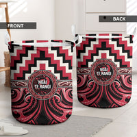 Aotearoa Ngai Te Rangi Laundry Basket Maori Iwi Poutama Puhoro Tattoo LT14 - Polynesian Pride