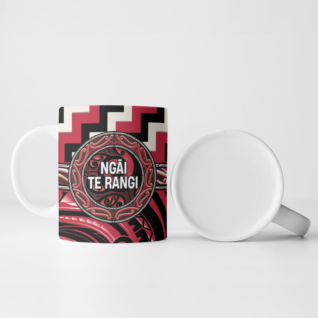 Aotearoa Ngai Te Rangi Personalised Ceramic Mug Maori Iwi Poutama Puhoro Tattoo LT14 - Polynesian Pride