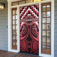 Aotearoa Ngai Te Rangi Personalised Door Cover Maori Iwi Poutama Puhoro Tattoo LT14 - Polynesian Pride