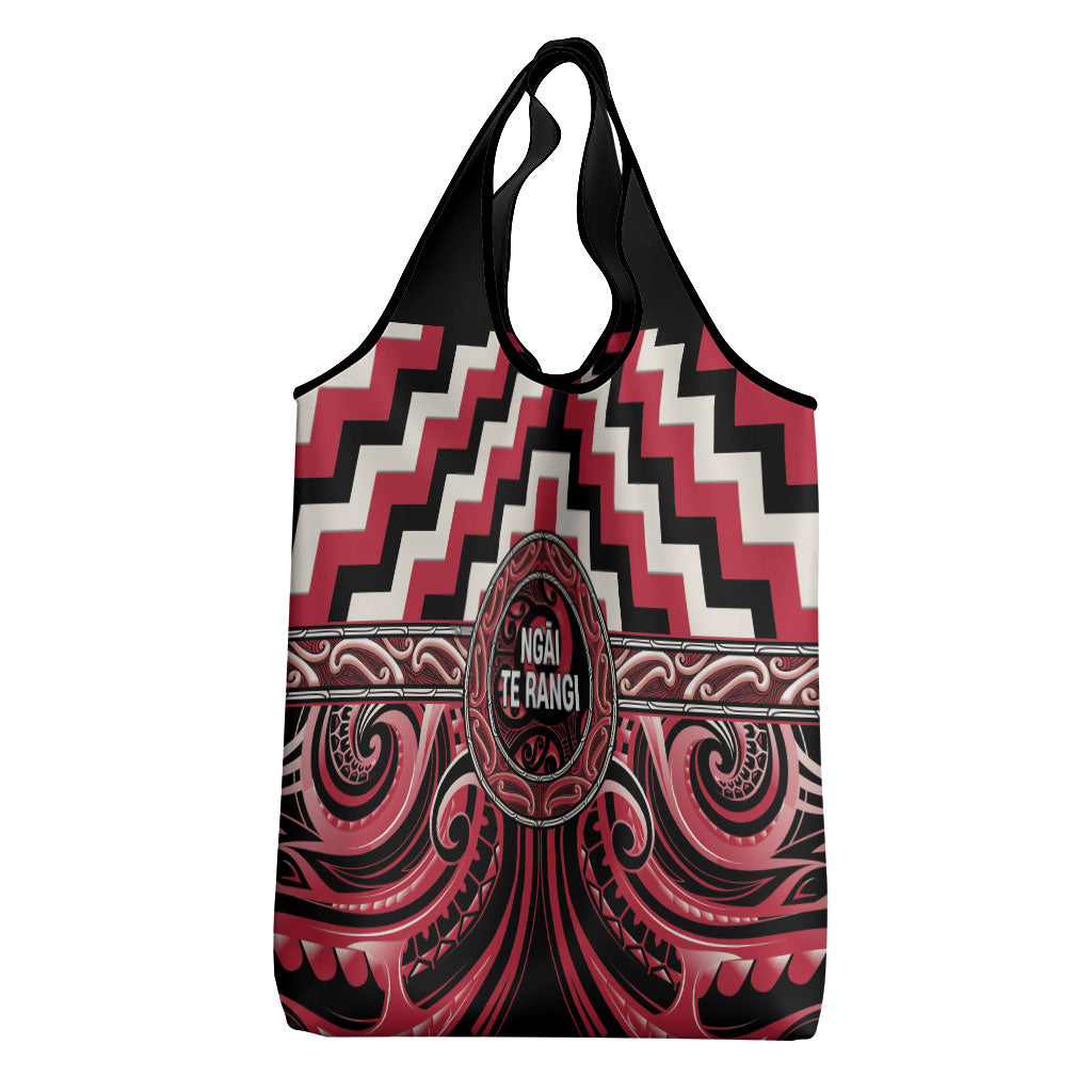 Aotearoa Ngai Te Rangi Grocery Bag Maori Iwi Poutama Puhoro Tattoo LT14 - Polynesian Pride
