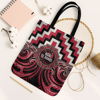 Aotearoa Ngai Te Rangi Tote Bag Maori Iwi Poutama Puhoro Tattoo LT14 Black Strap One Size Red - Polynesian Pride