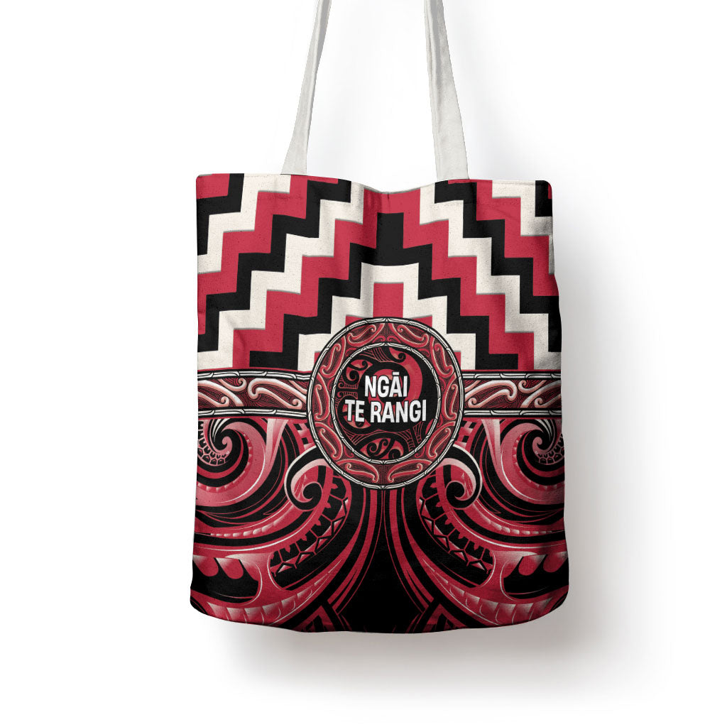 Aotearoa Ngai Te Rangi Tote Bag Maori Iwi Poutama Puhoro Tattoo LT14 - Polynesian Pride