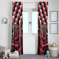 Aotearoa Ngai Te Rangi Window Curtain Maori Iwi Poutama Puhoro Tattoo LT14 - Polynesian Pride
